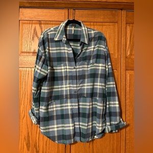 Free People Plaid button down shirt